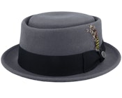 Crushable Grey Pork Pie