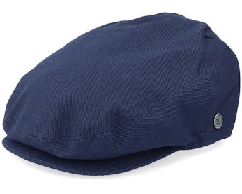 Cotton Navy Flat Cap - Main Image