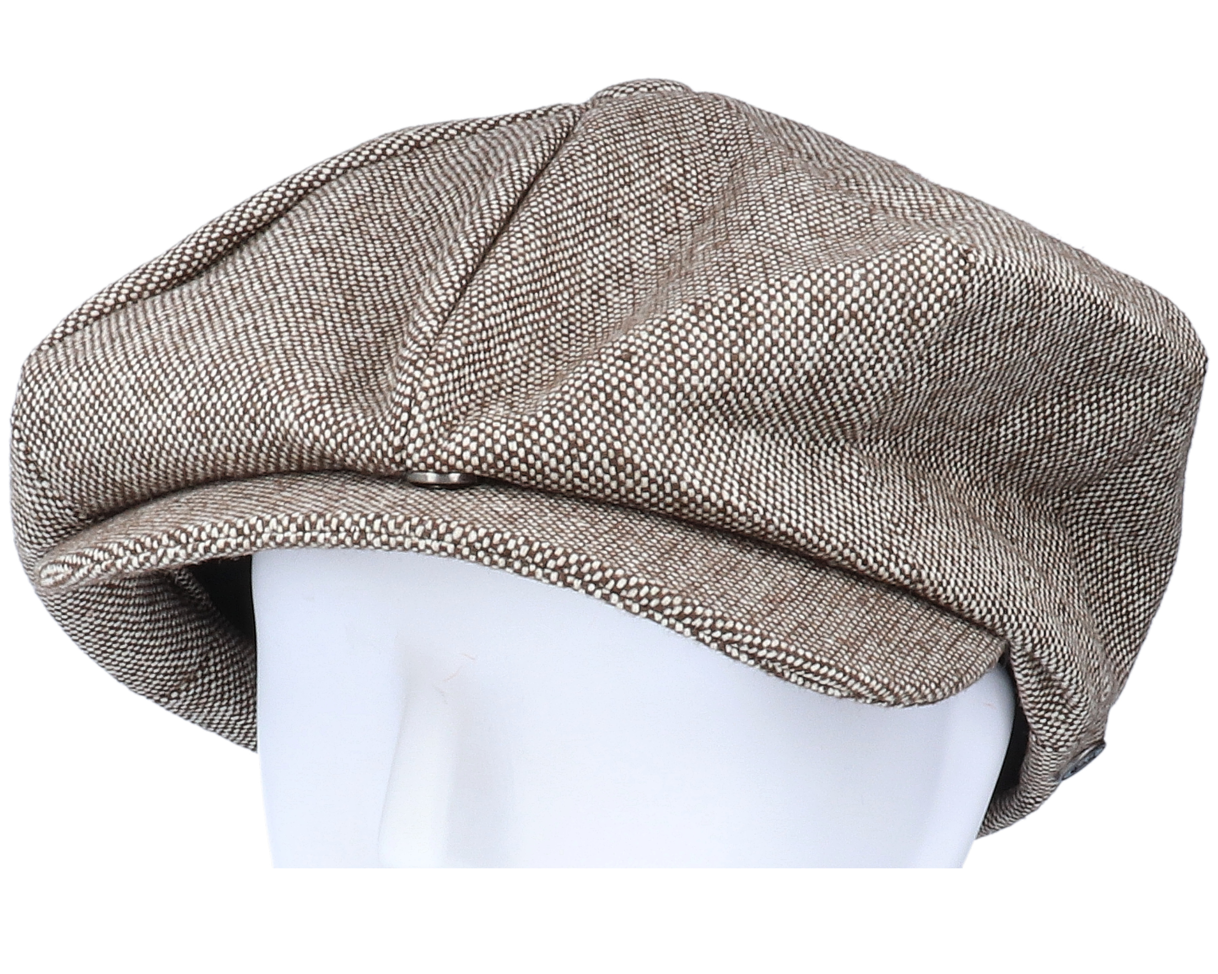 Marl Tweed Big Apple Brown Flat Cap