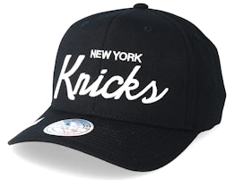New York Knicks Classic Script 110 Black Adjustable - Mitchell & Ness