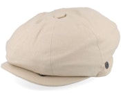 Linen Newsboy Natural Flat Cap