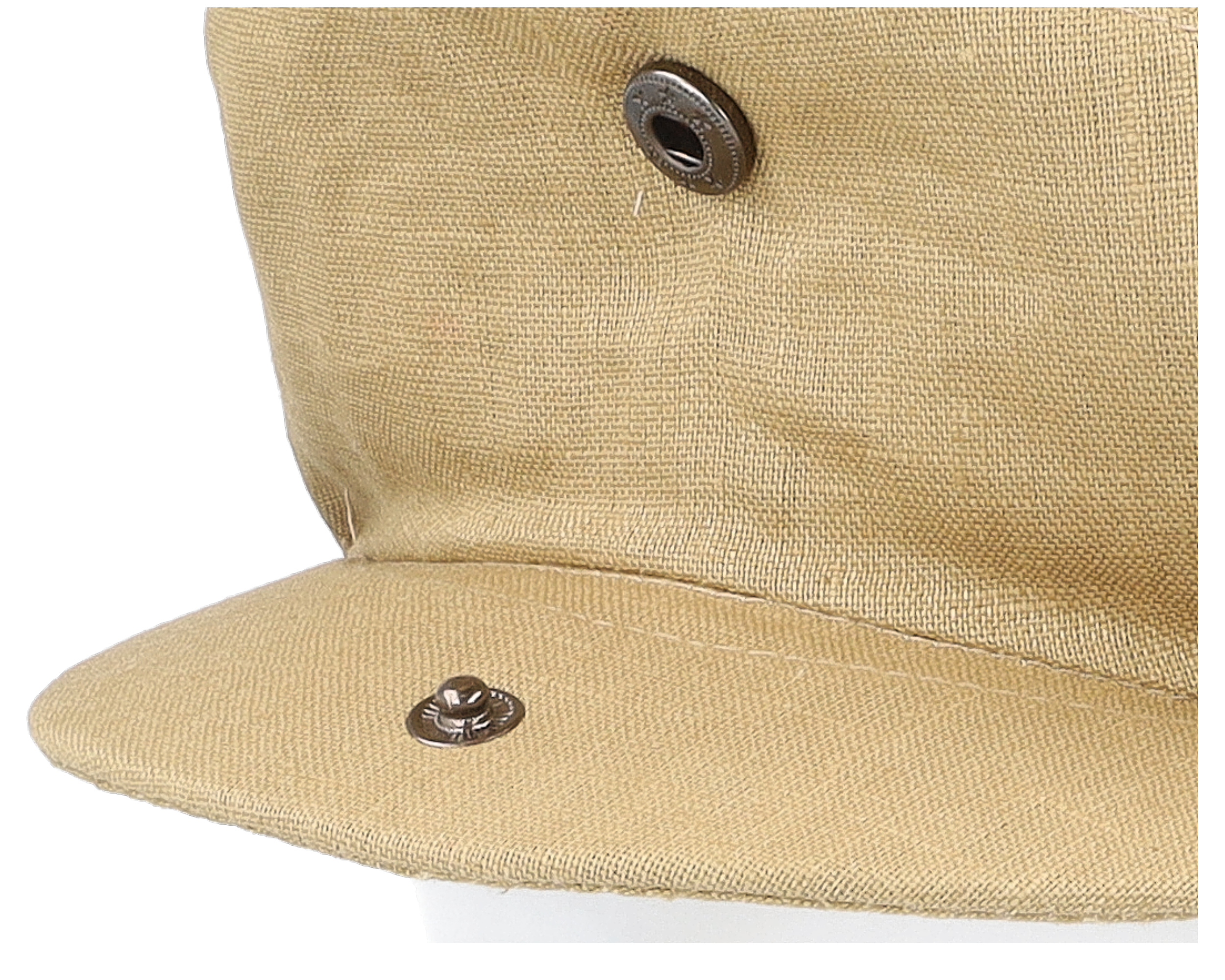 Linen Camel Snap Cap