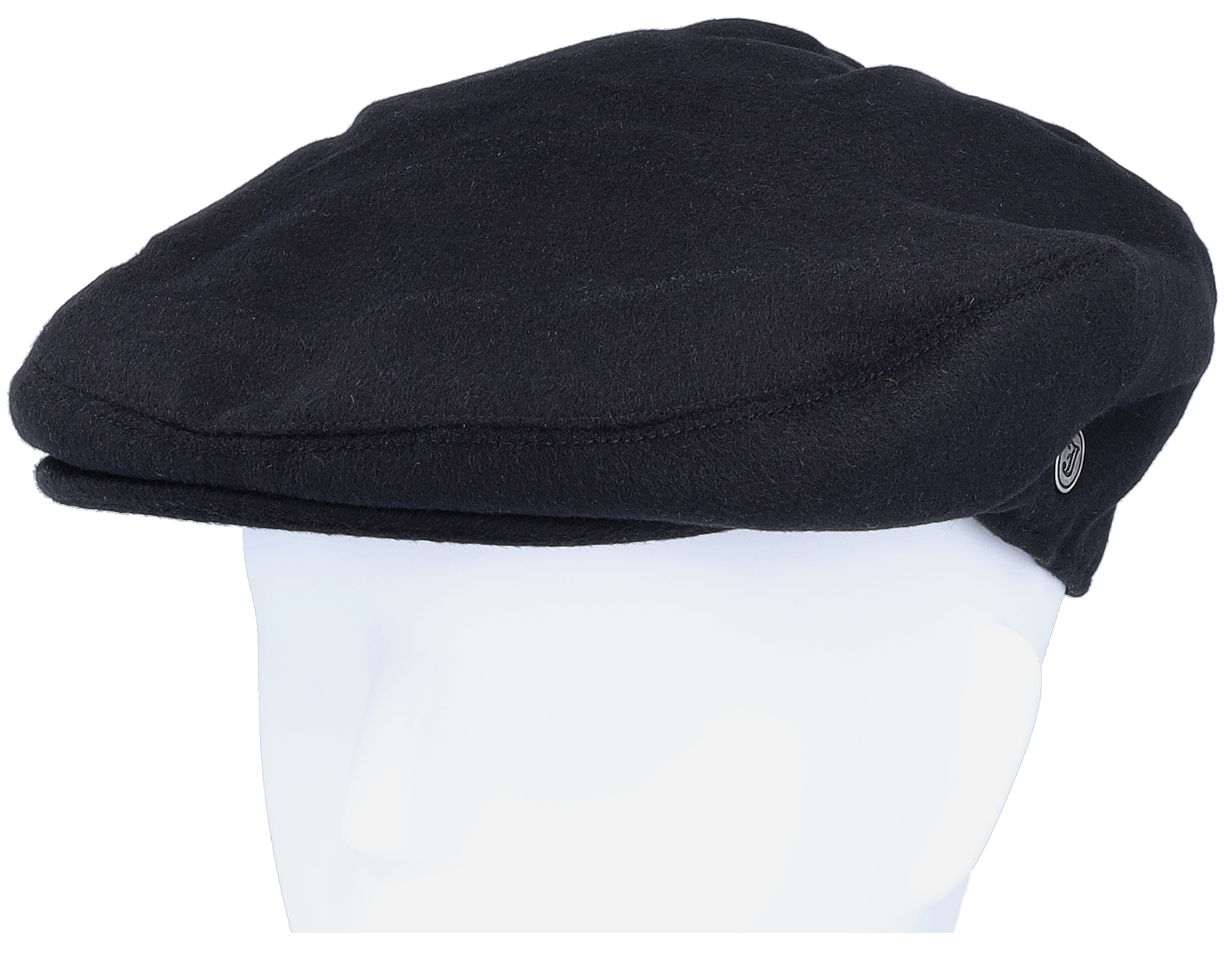 Pure Wool Harlem Black Flat Cap