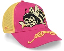 Ed-busy-bee Twill Front MeshNeon Pink/Yellow Trucker  - Ed Hardy
