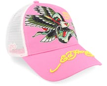 Eagle-snake Pink/White Trucker - Ed Hardy