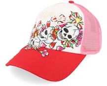 Skull Blossom White/Pink Trucker - Ed Hardy