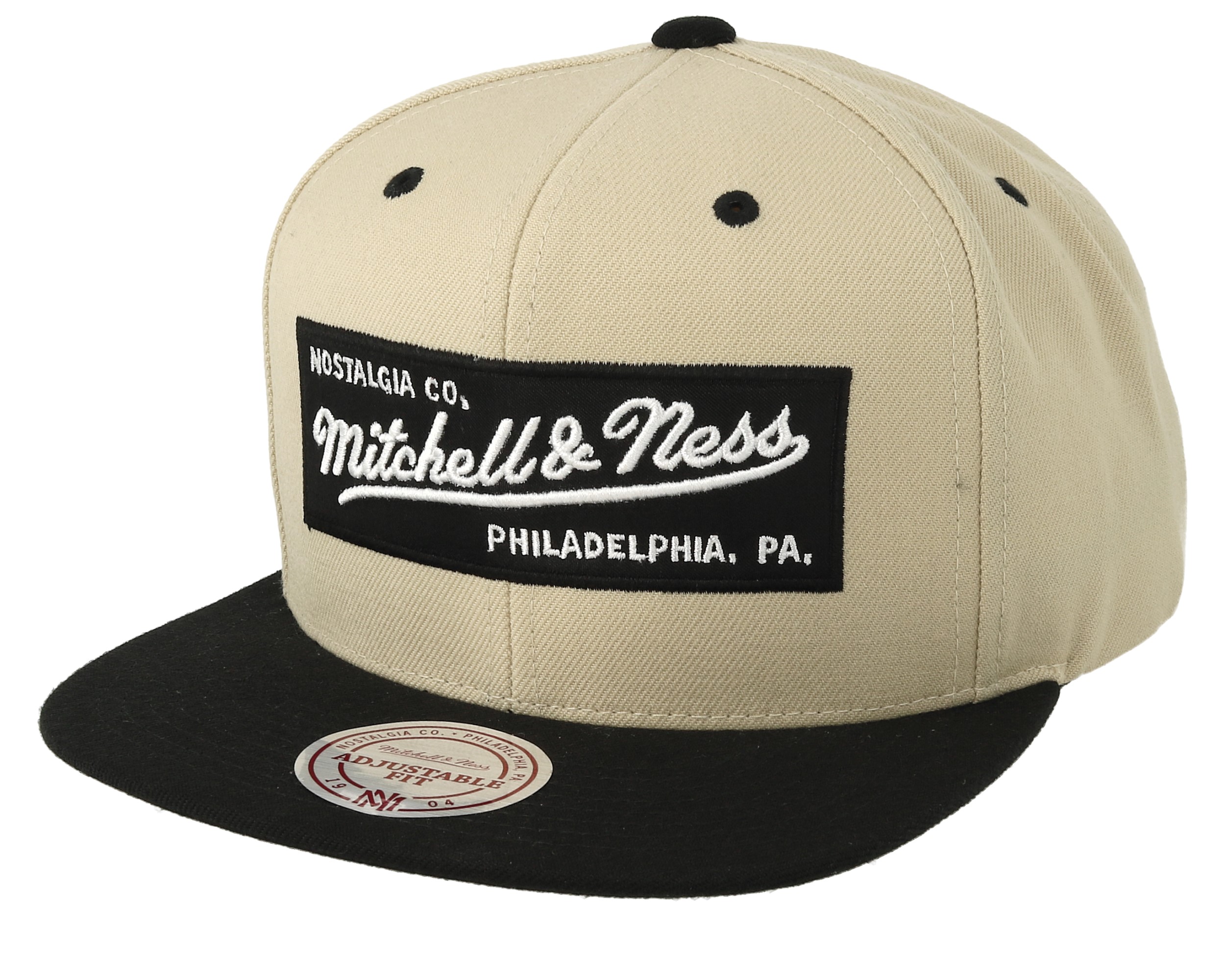 Mitchell & Ness Branded Box Logo Adjustable Snapback Cap