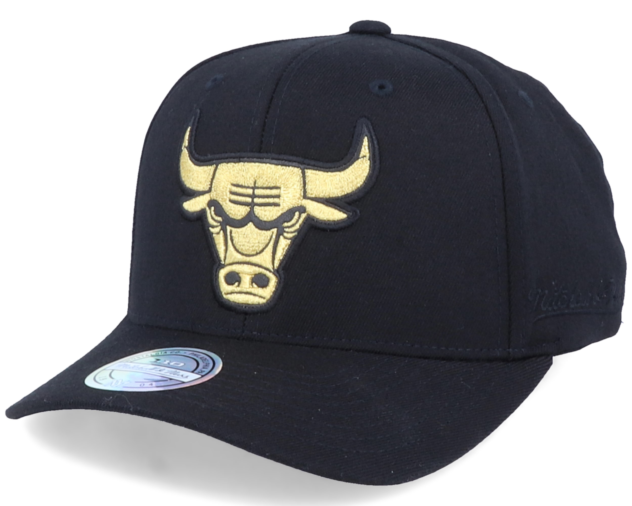 Chicago Bulls Bullion Black/Gold Adjustable - Mitchell & Ness cap ...