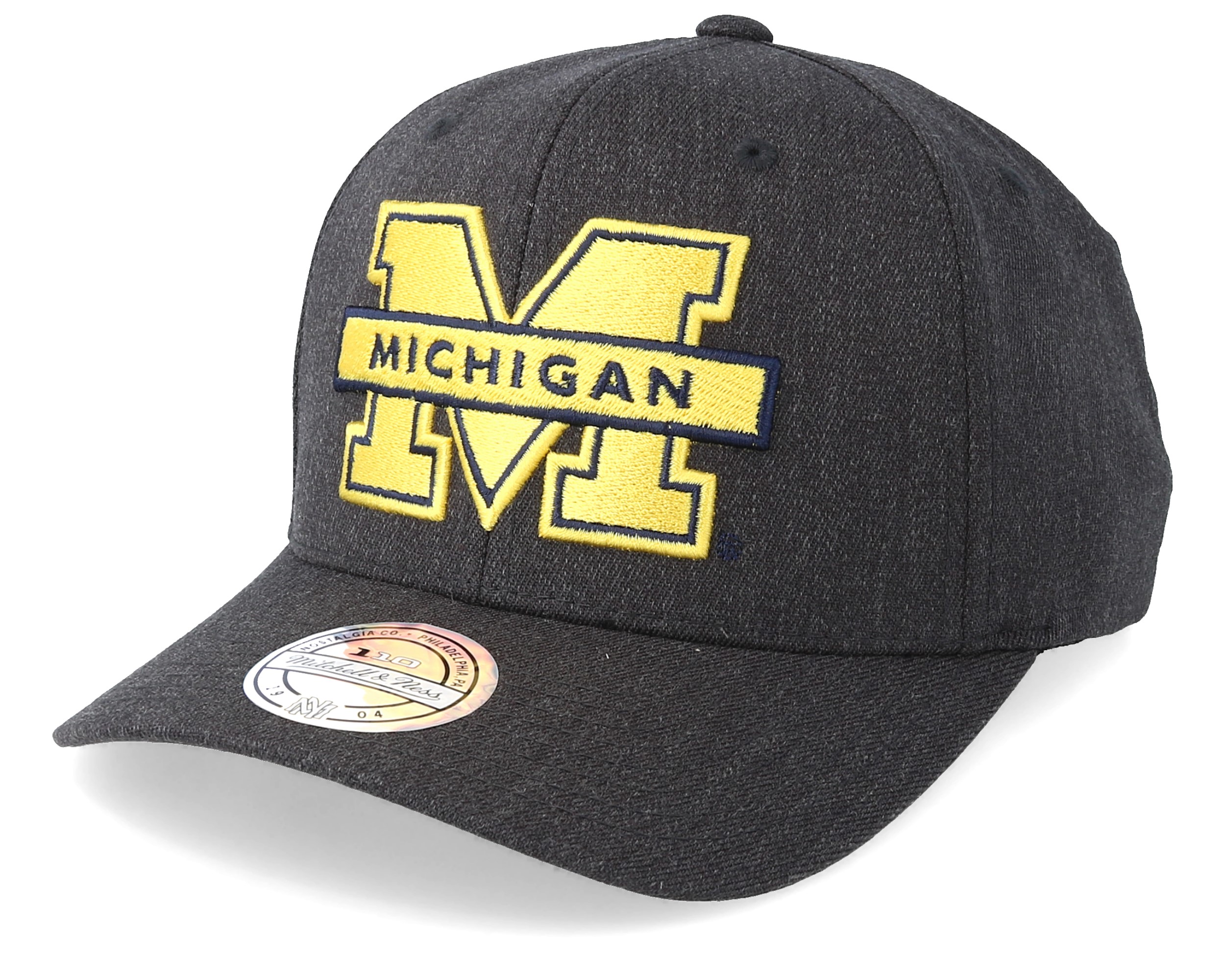 Michigan Wolverines Logo 110 Charcoal Adjustable - Mitchell & Ness cap ...