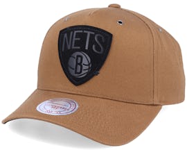 Brooklyn Nets Trek Tan Adjustable - Mitchell & Ness