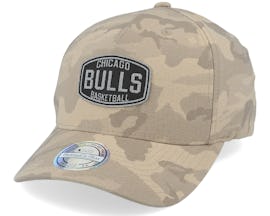 Chicago Bulls Camo Khaki 110 Adjustable - Mitchell & Ness