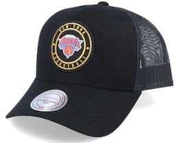 New York Knicks Hickory Black Trucker - Mitchell & Ness