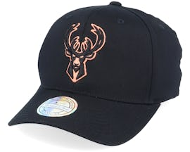 Milwaukee Bucks Black/Orange 110 Adjustable - Mitchell & Ness
