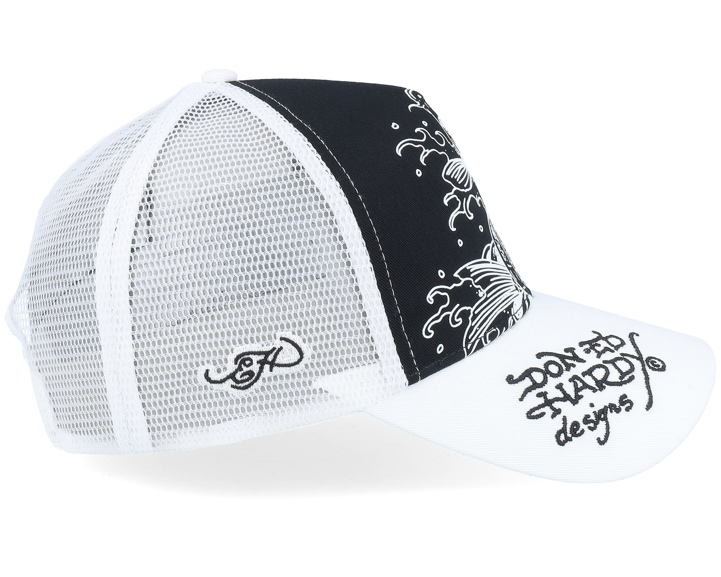 Mono Koi Jump Twill Front Mesh Black/White A-FrameTrucker