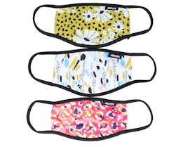 3-Pack Abstract Womens Set Yellow/Multi Face Mask - Hype