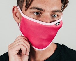 Pink & White Face Mask - Hype