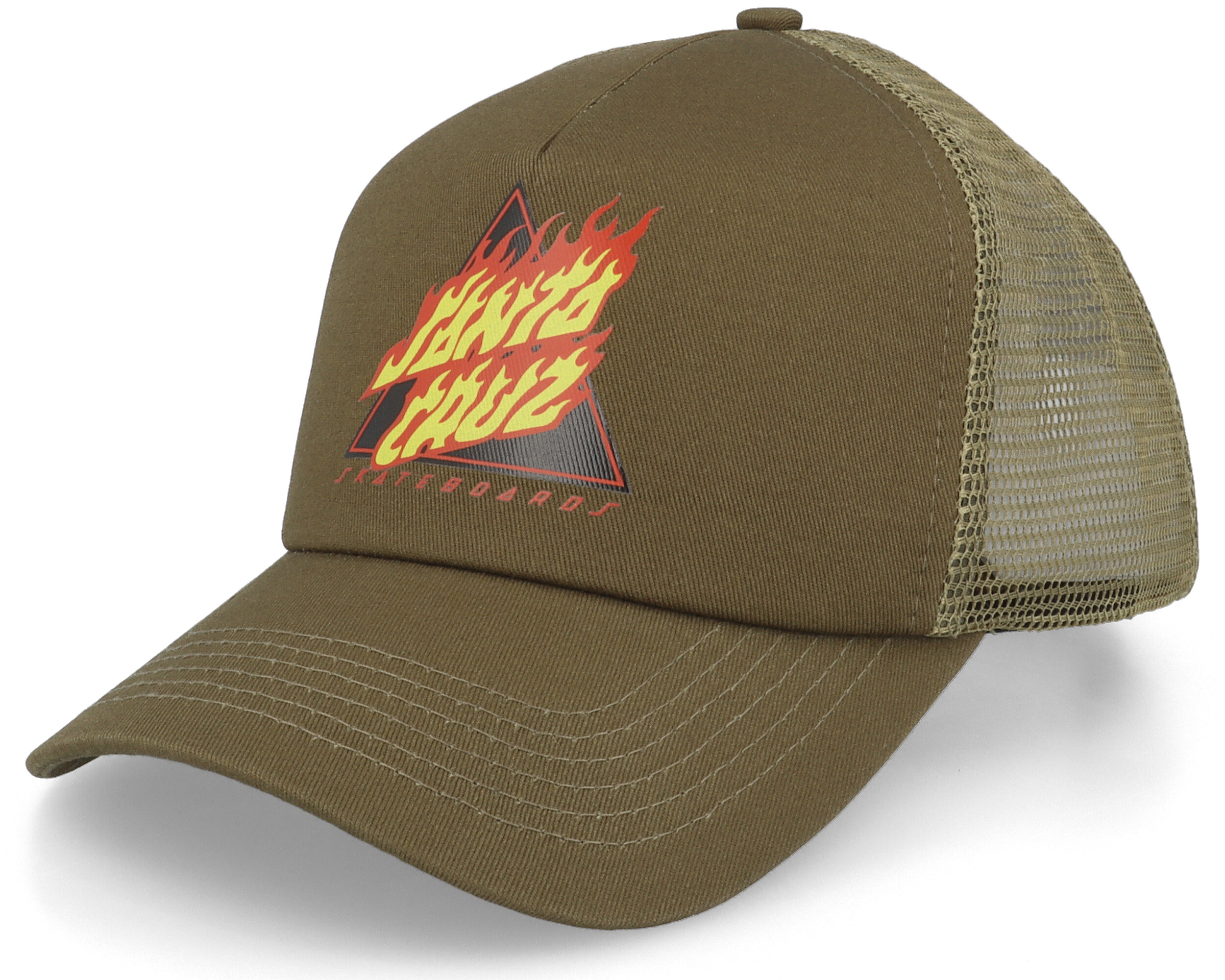 Flamed Not A Dot Meshback Cap Uniform Green Trucker - Hatstore.se