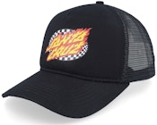 Oval Check Flame Black Trucker