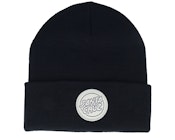 Beanie Contour Bubble Dot Black Cuff