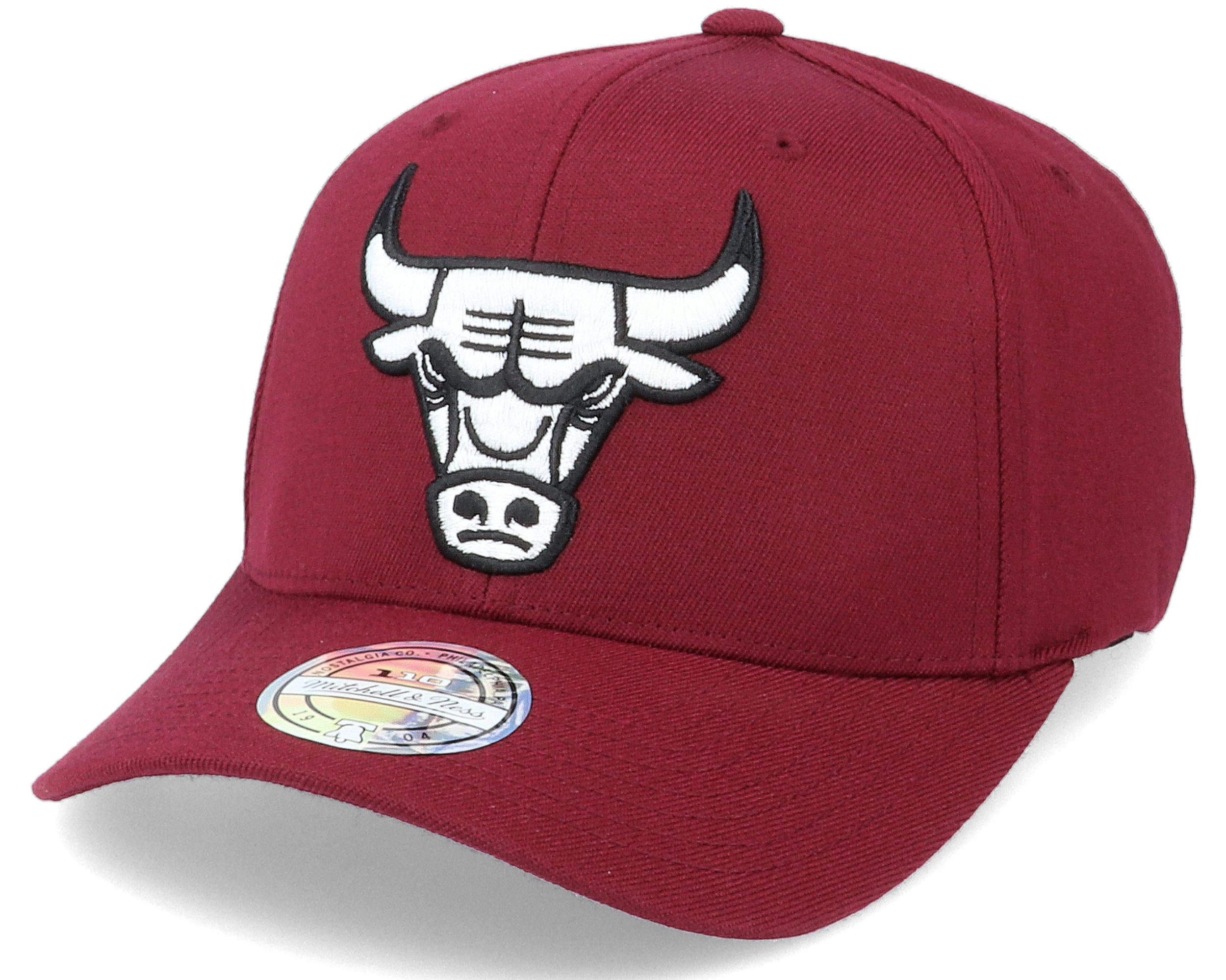 Mitchell & Ness snapback Chicago Bulls burgundy Black/White Logo 110