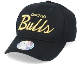 Hatstore Exclusive Chicago Bulls Script Black/Gold 110 - Mitchell & Ness