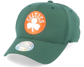 Boston Celtics Orange And White Logo Dark Green 110 Adjustable - Mitchell & Ness