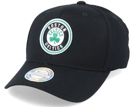 Boston Celtics Team Circle Patch Black 110 Adjustable - Mitchell & Ness
