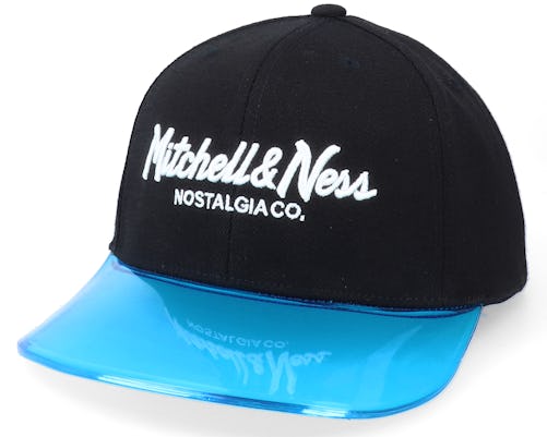 Mitchell & Ness - Black Snapback Cap - Hatstore Exclusive x Own Brand Pinscript Transparent Black Snapback @ Hatstore