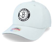 Brooklyn Nets Team Logo Classic Red Grey Adjustable - Mitchell & Ness