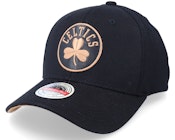 Hatstore Exclusive x Boston Celtics Leather Logo Black Adjustable