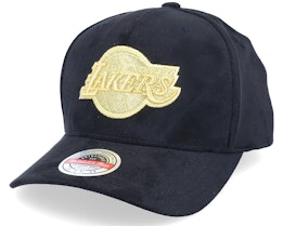 Los Angeles Lakers Suede High Crown Black Adjustable - Mitchell & Ness