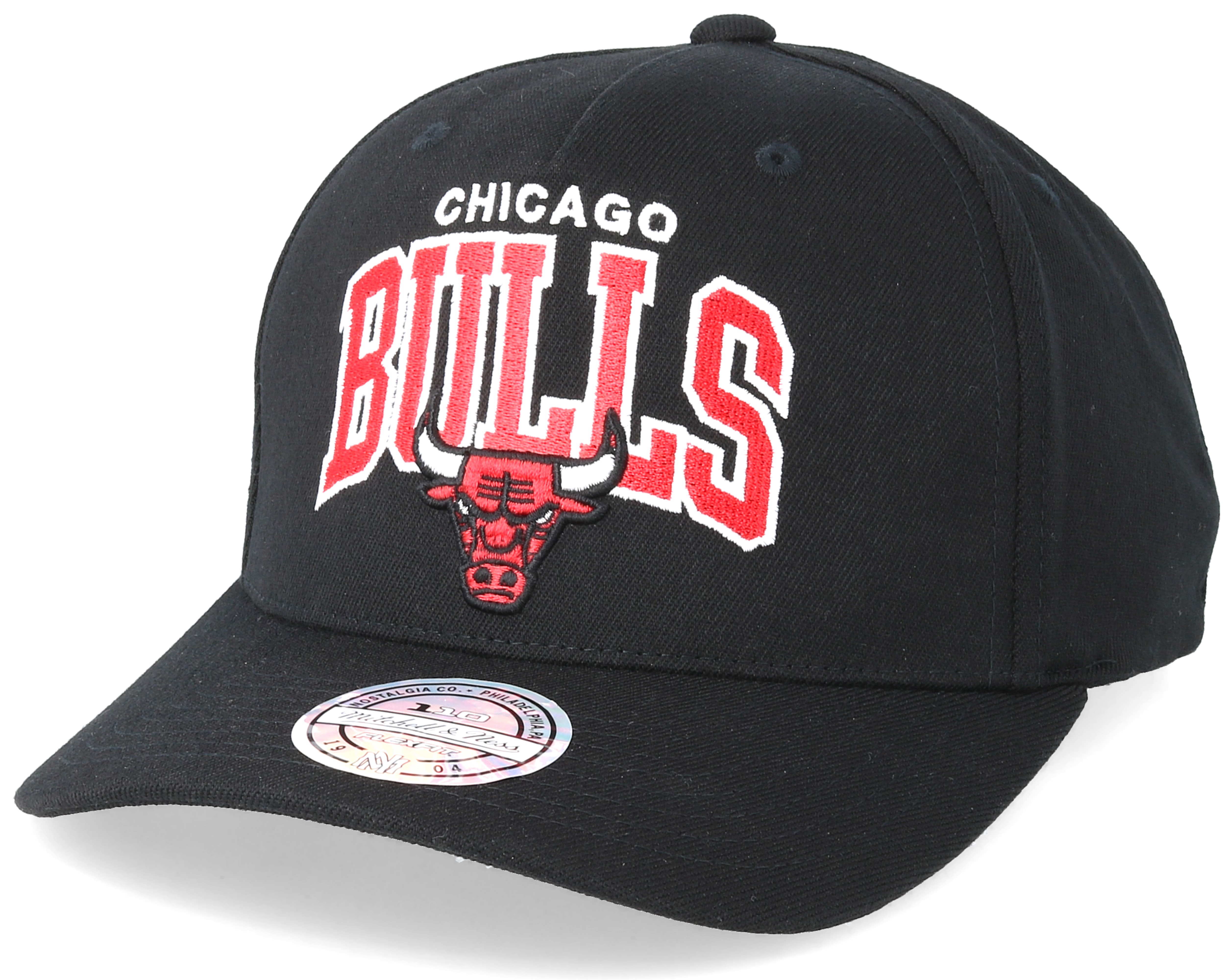 Chicago Bulls Team Arch Pinch Panel Black 110 Adjustable - Mitchell ...