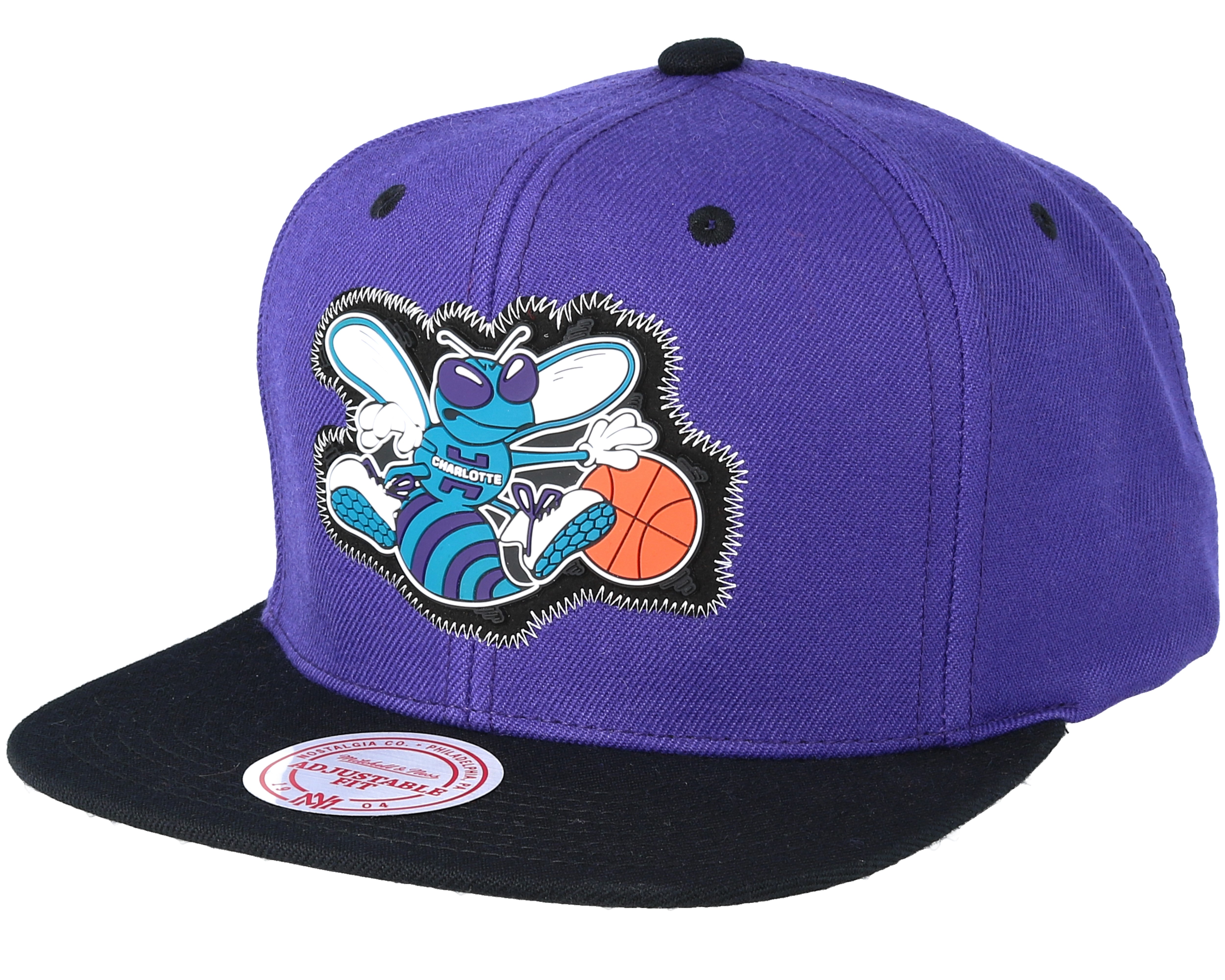 purple charlotte hornets snapback