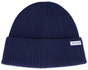 Wool Beanie Navy Cuff