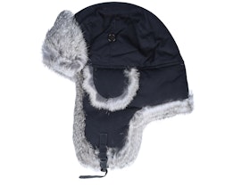 Taslan Rabbit Black/Greymel. Trapper - MJM Hats