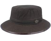 Wax Cotton Ear Flap Brown Traveler - MJM Hats
