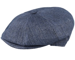Towny Linen Blue Flat Cap - MJM Hats