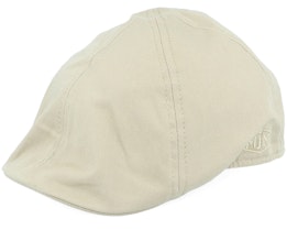 Tiel Organic Cotton Beige Flat Cap - MJM Hats
