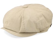 Gouda Washed Cotton Beige Flat Cap - MJM Hats