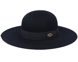 Masha W Wool Felt Black Sun Hat - MJM Hats