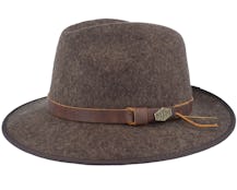 Stengs Woolfelt Wr Crush Brown Mell Fedora - MJM Hats