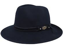 Levi Woolfelt Wr Crush. Black Fedora - MJM Hats