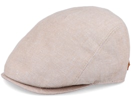 Bang Linen/Cotton Mix Beige Flat Cap - MJM Hats