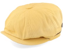 Slub Cotton Yellow Flat Cap - MJM Hats