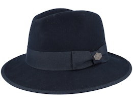 Mauk Woolfelt Wr Crush Black Fedora - MJM Hats