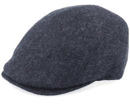 Daffy 3 Virgin Wool Black Flat Cap - MJM Hats