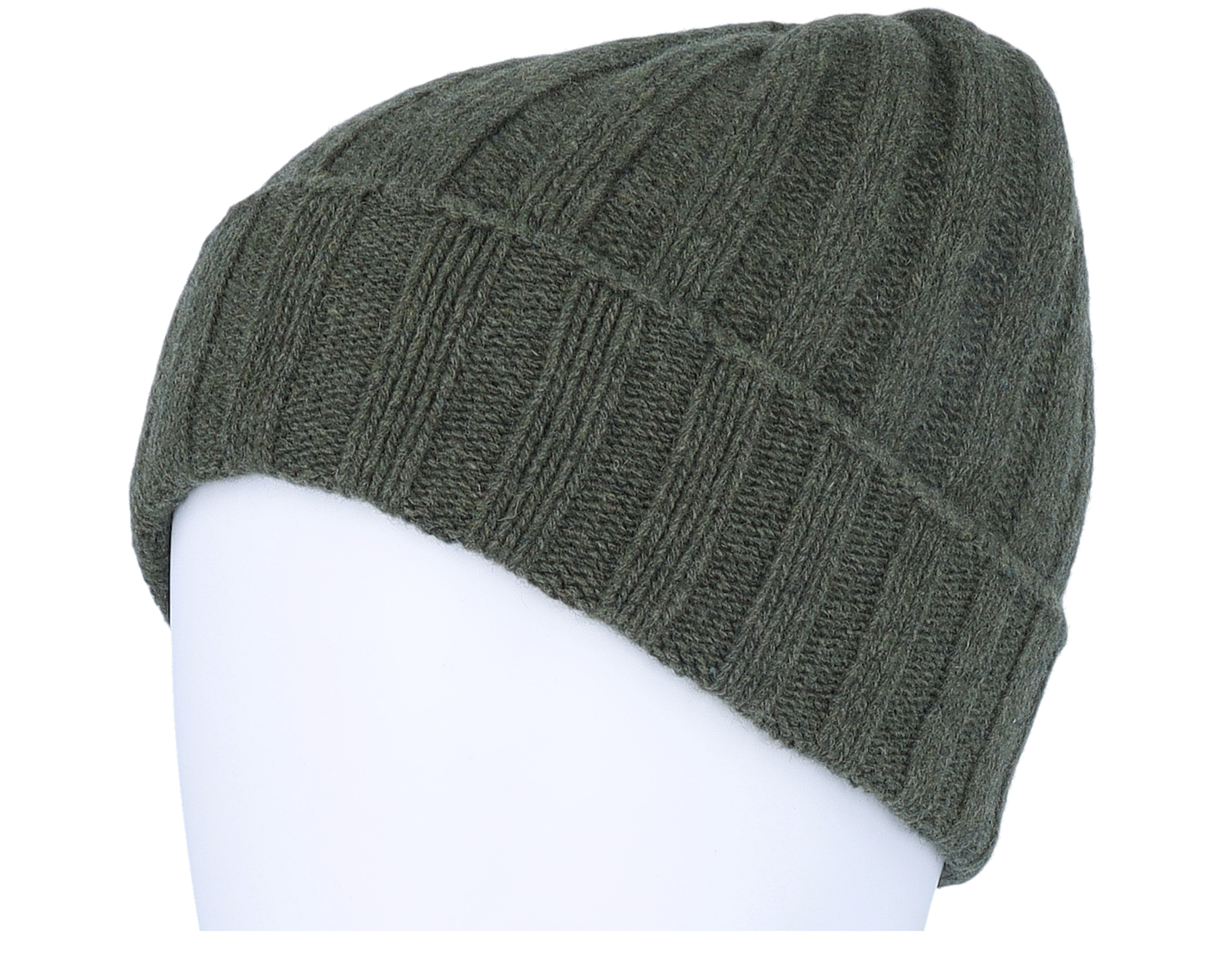 Beanie Soft Rec Cashmere/Wool Green Cuff