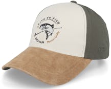 Live To Fish Fish To Live Olive Adjustable - MJM Hats