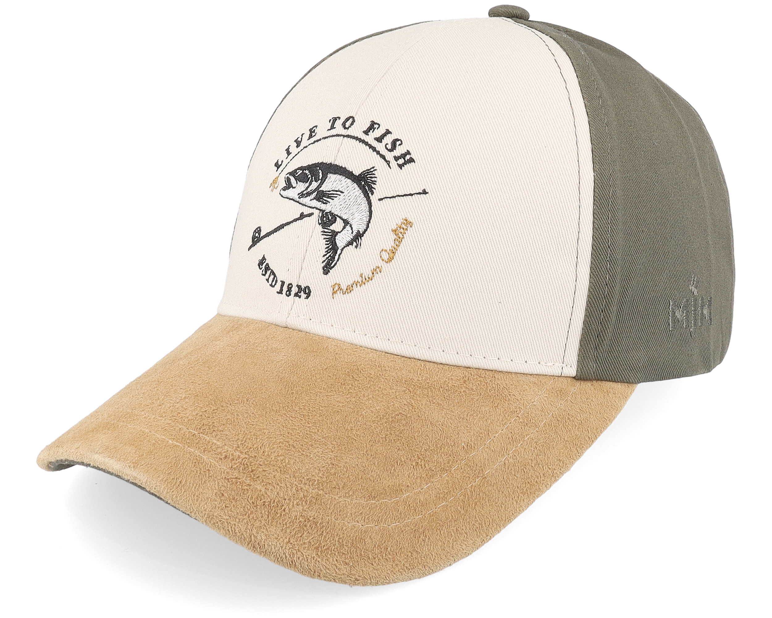 Live To Fish Love To Hook Up Olive Adjustable - MJM Hats cap