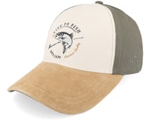 Live To Fish Love To Hook Up Olive Adjustable - MJM Hats